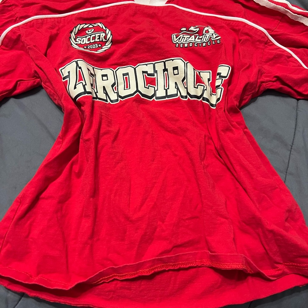 Womens Red Soccer Shirt